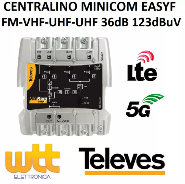 Central TV 4E/1S FM-VHF-UHF-UHF MiniKom 4G-LTE