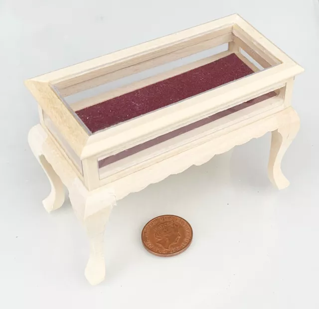 Dolls House Natural Finish Wooden Display Table Tumdee 1:12 Scale Miniature 155