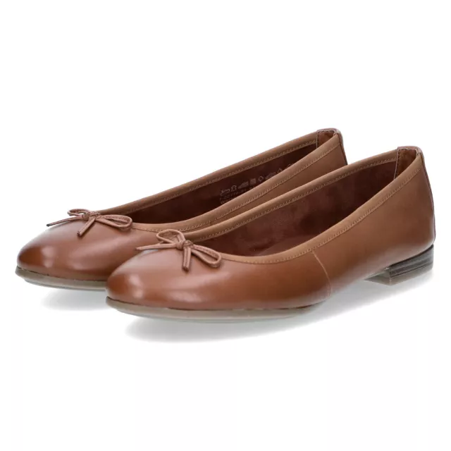 Tamaris Ballerinas Damen Glattleder Braun