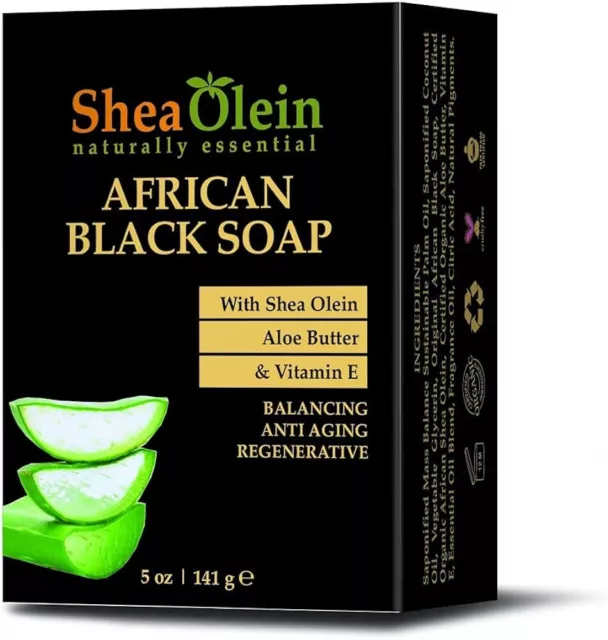 African Black Soap With Shea Olein Aloe Butter & Vitamin E