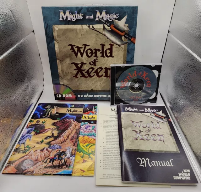 Might And Magic World Of Xeen Big Box PC Complete CIB Maps Manual  RARE