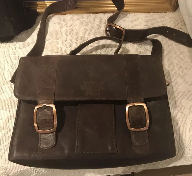 RARE ABSOLUT VODKA Leather Copper Bag Satchel Elyx