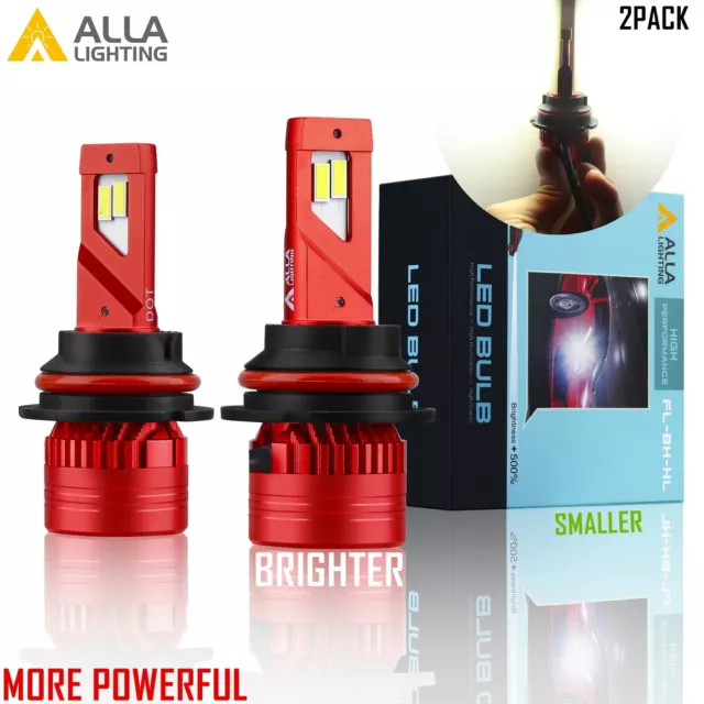 Alla White 9007 Brightest Most Powerful LED High Performance Headlight Bulb Lamp