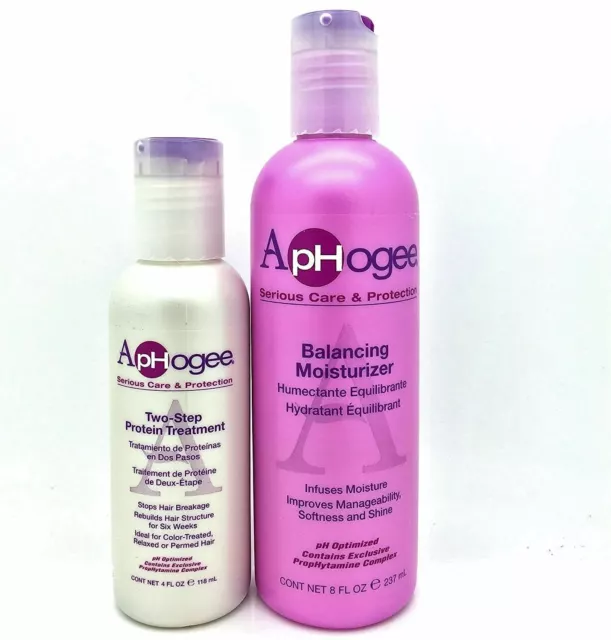 Aphogee Two Step Protein Treatment 118ml+ Aphogee Balancing Moisturizer 237ml