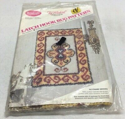 Nueva alfombra de gancho de pestillo WonderArt de colección o patrón colgante de pared 20x27 Taj Mahal