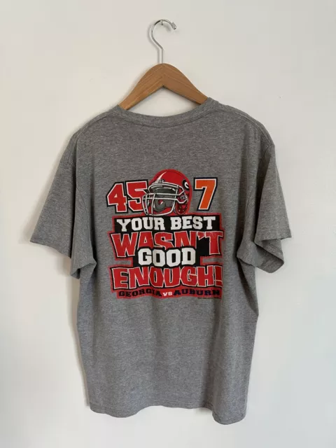 VINTAGE Georgia Bulldogs Mens Shirt Extra Large Football NCAA 2011 Uga Vs Auburn