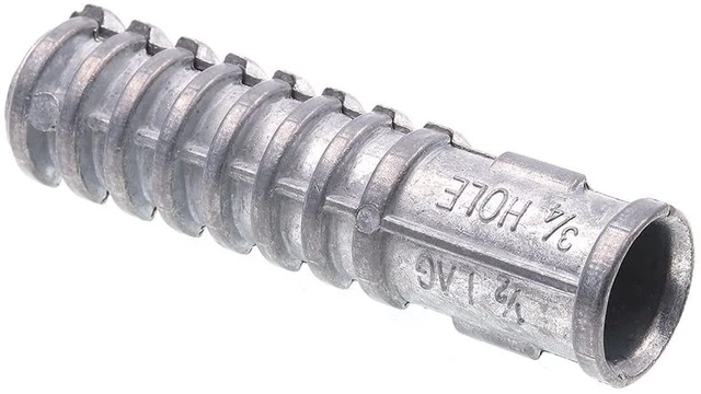 Prime-Line 9071686 Lag Shields, Long, 1/2 in. X 3 in., Zinc Alloy, 50-Pack