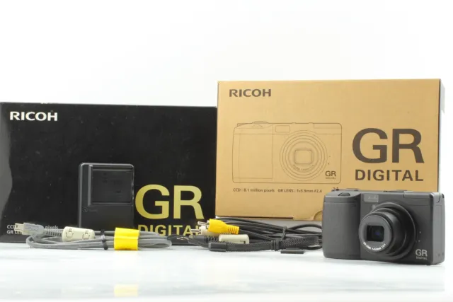 [Near MINT+ w/Boxed] RICOH GR DIGITAL I 8.1MP 5.9mm f2.4 CAMERA BLACK From JAPAN