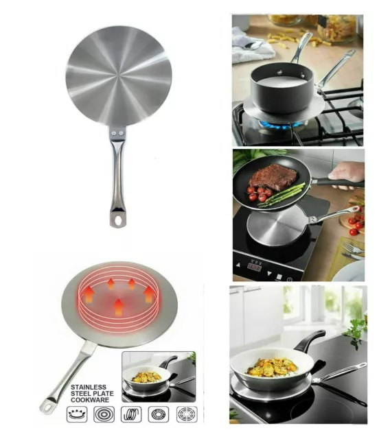 9.45inch Stainless Steel Induction Cooktop Adapter Plate Heat Diffuser for  Gl