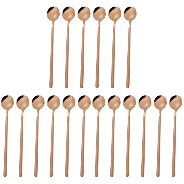 18 piezas Cuchara 17,4 cm Acero Inoxidable Cuchara Para Café Postre