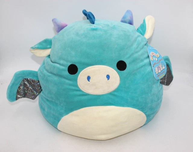 NEW PLUSH 16& Squishmallows TATIANA Turquoise Blue Dragon w/Tags