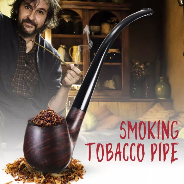 Ebony Wooden Smoking Pipe Handle Men Tobacco Cigarettes Cigar Pipes Durable