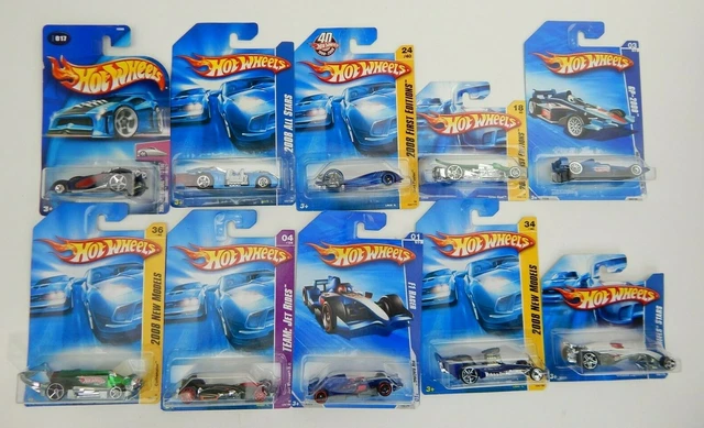 Lot of 10 Hot Wheels Fast Cars Arachnorod Duel Fueler Croc Rod Carbonator F1