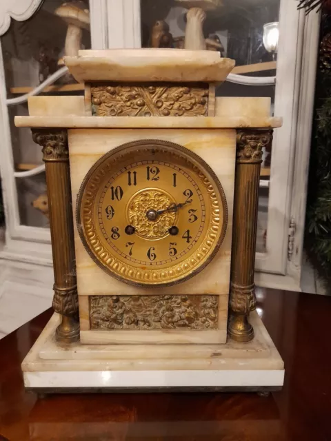 Japy Friere French Marble Ornate 19Th Century Clock