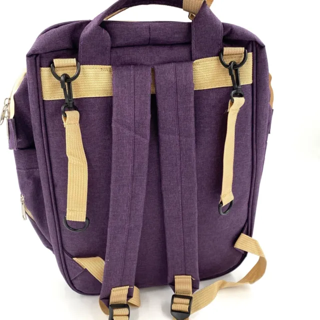 Living Traveling Share Multifunctional Diaper Bag -Purple 3