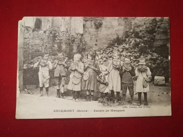 CPA 55 ANCEMONT (Meuse) Essais de Masques