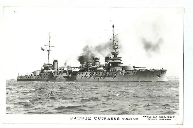 Bateau Marine De Guerre  France  Navire  Cuirasse  Patrie