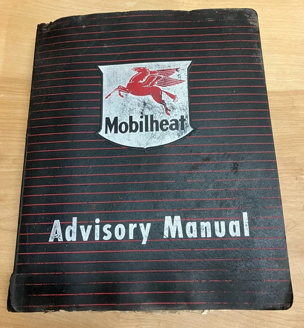 Vtg 1950s Mobilheat Advisory Manual Book MOBIL OIL