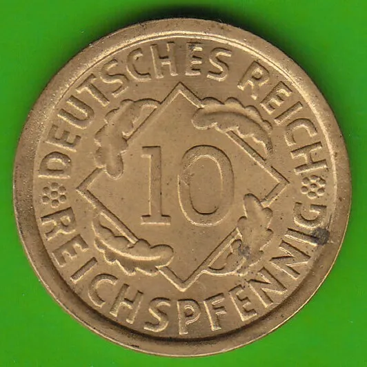 10 Reichspfennig 1925 A Stempelglanz toll erhalten nswleipzig 2