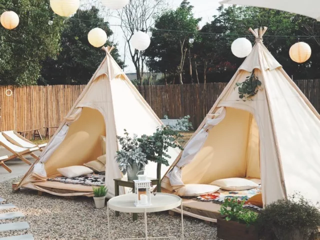 Toile de camping en plein air pyramide tipi tente de tipi indien adulte