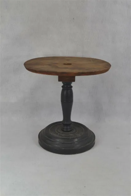 early period hat wig stand turned base 11 in. tall antique 19th c 1800