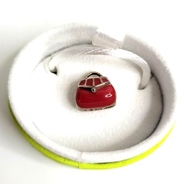 Genuine CHAMILIA 925 sterling silver RED BERRY PURSE Charm Rare
