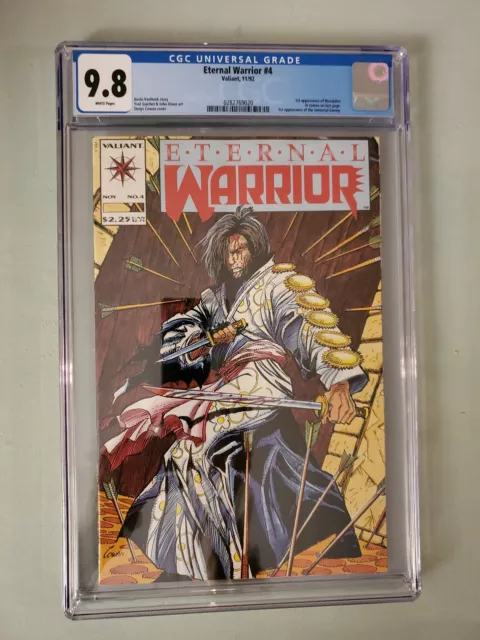 ETERNAL WARRIOR #4  CGC 9.8 1st Cameo Appearance Bloodshot. White Pages. MOVIE