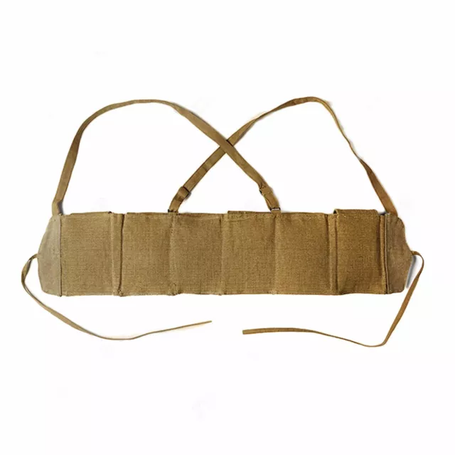 WWII Chinese Army ZB26 Combat Field Magazine Pouch 6 Cells Chest Rig Bag Canvas 2