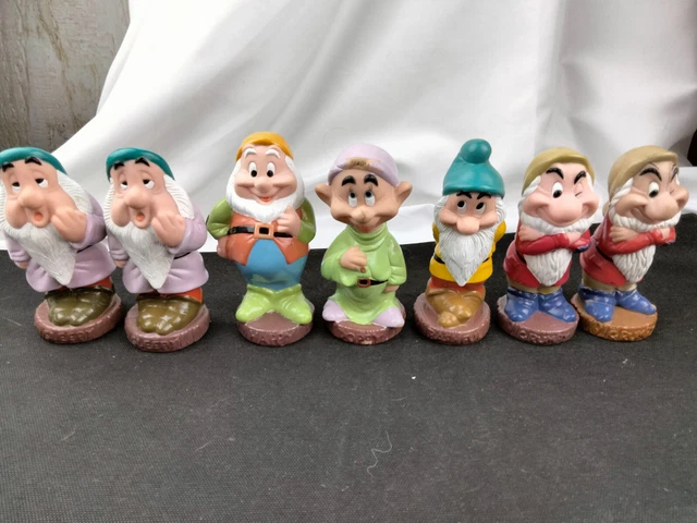 VINTAGE WALT DISNEY Snow White and the Seven Dwarfs 7 Figure Dwarfs £13 ...
