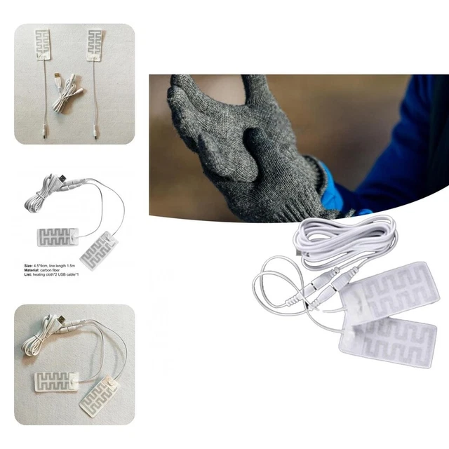 1 par de almohadillas térmicas USB P-SH-OD-1304 lavables suaves colchonetas térmicas seguras para la fiebre