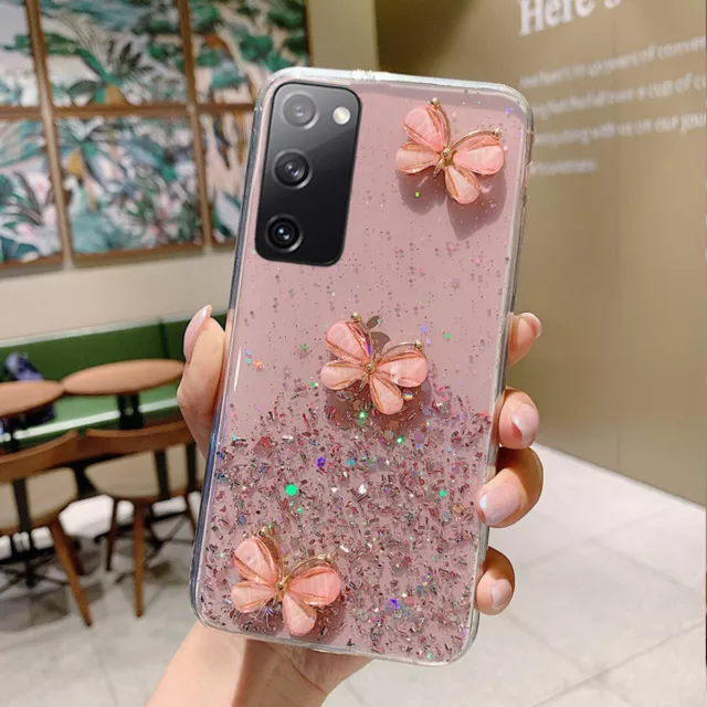 For Samsung Galaxy S20 FE / S21 FE 5G Case Shockproof Bling Glitter Cute Cover