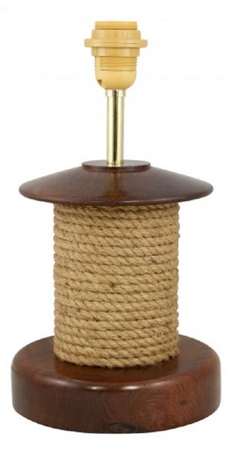 Maritime Schirmlampe, Taulampe, Seilrollen Lampe, Tischlampe 47 cm 2