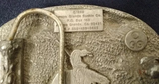 1992 Wounded Warrior Aroyo Grande Belt Buckle 3