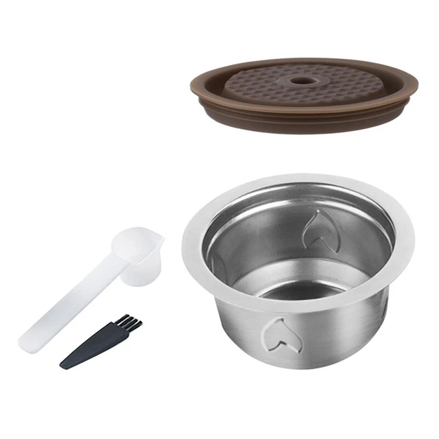 4 Cialde Riutilizzabili In Acciaio Inox Per Macchine K 1.0 – Filtri Permanenti, Con 12 Guarnizioni Di Ricambio, Ecologiche, Senza BPA