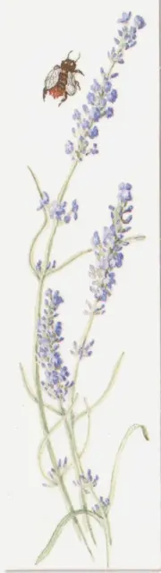 1988 Antioch Gift Enclosure Bookmark Bees Lavender Flowers Wild Garden Lover