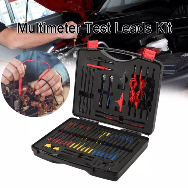 92 tlg Multimeter Test Leads Kit KFZ Prüfspitzen Messkabel Diagnosekabel Set neu