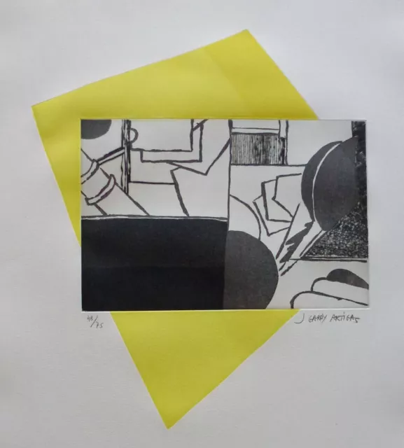 JOAN GARDY ARTIGAS "YELLOW SUGAR" HAND SIGNED ORIGINAL ETCHING worked with Miro