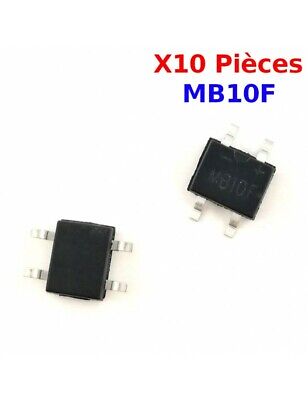 Lot de 10 Pont de diodes MB6S 0,5A 600V CMS 