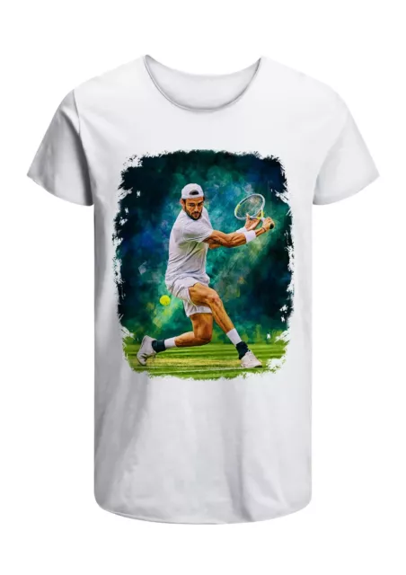 T-Shirt Berrettini Tennis Uomo Abbigliamento 100% Cotone Taglia dalla S a XXL