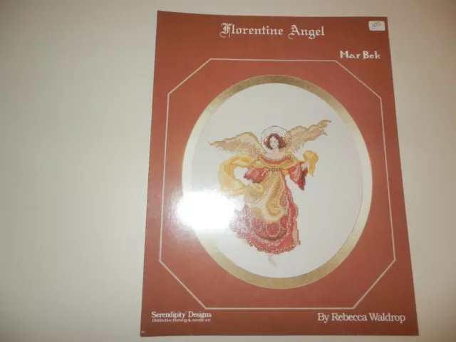 Counted Cross Stitch Pattern FLORENTINE ANGEL by Serendipity Designs MAR BEK