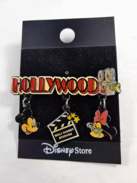 Disney Pin Hollywood Walt Disney Studios Dangle Mickey & Minnie Mouse