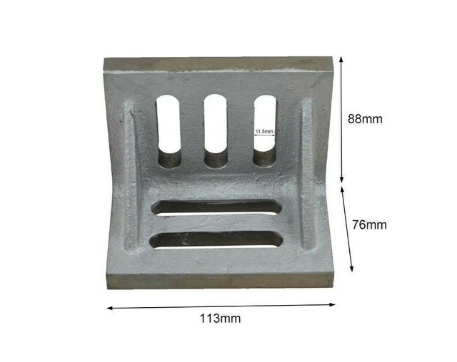 Cast Iron Angle Plate 4.5" x 3.5" x 3"  Slotted & Webbed