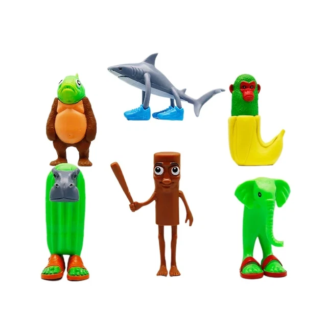 Set De 10 Figurines Tung Sahur – Animaux Fantaisistes Tralalero Tralala – PVC 2 à 9 Cm – Déco Ou Gâteau – Cadeau Fan