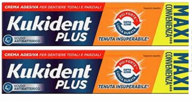 Kukident Plus Tenuta  Insuperabile Maxi Convenienza 65g Offerta Super 2 pezz !!!