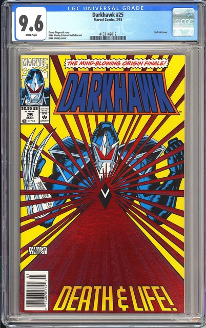 Darkhawk 25 CGC 9.6 4132142012 Newsstand Red Foil Cover 1st Overhawk Key