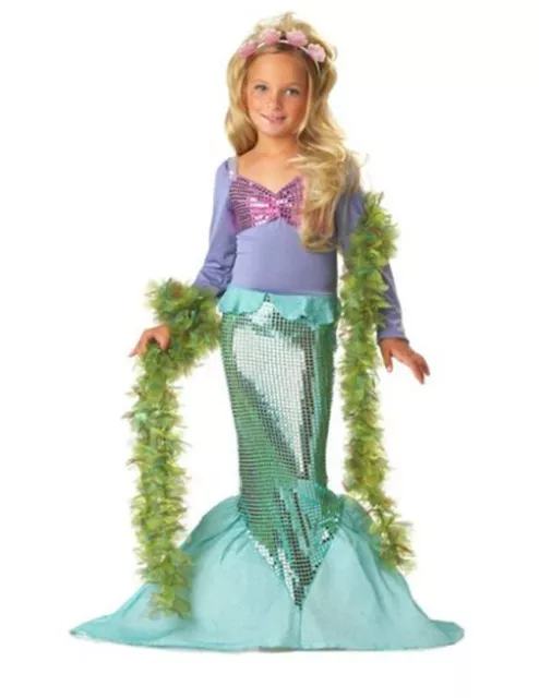 Girl Disney The Little Mermaid Ariel Costume dress for Party Size 2-7 Years