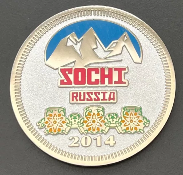 Sochi Russia 2014 Winter Olympics Token Medal Challenge Coin - New in Plastic Sochi Russia 2014 Winter Olympics Token Medal Challenge Coin - New in Plastic