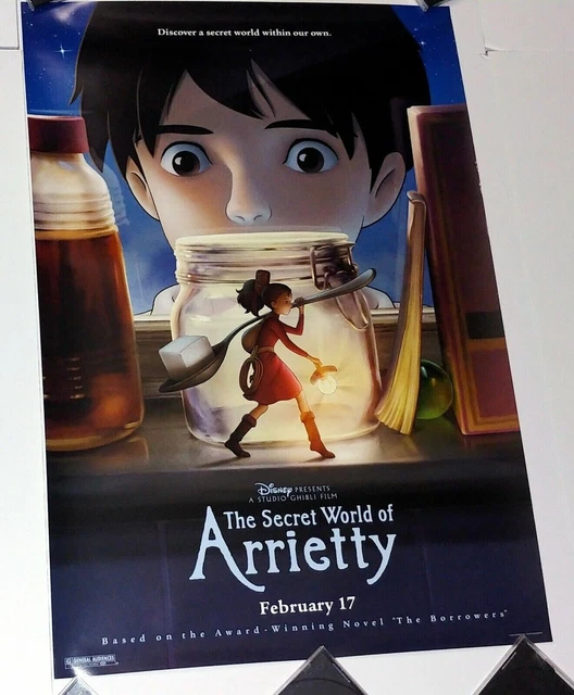 SECRET WORLD OF ARRIETTY Disney Fantasy Movie Promo Poster 18x27 Ghibli 2010