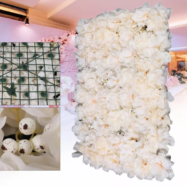6Stück Künstliche Blumenwand Rosenwand Hochzeit Straße Hintergrund Dekor 40x60cm