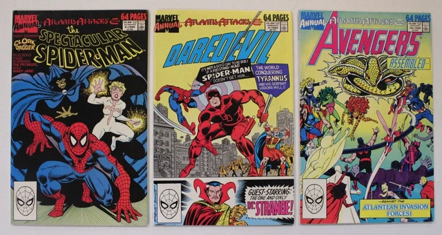 Atlantis Attacks Part 1-14 Complete Marvel Annual Crossover Set Lot 1989 KEYS 6